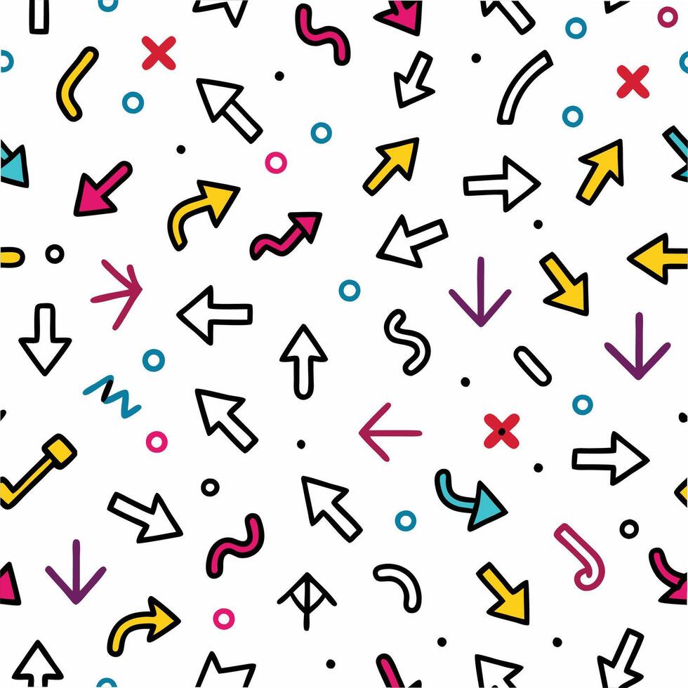 a colorful pattern with arrows and arrows vector