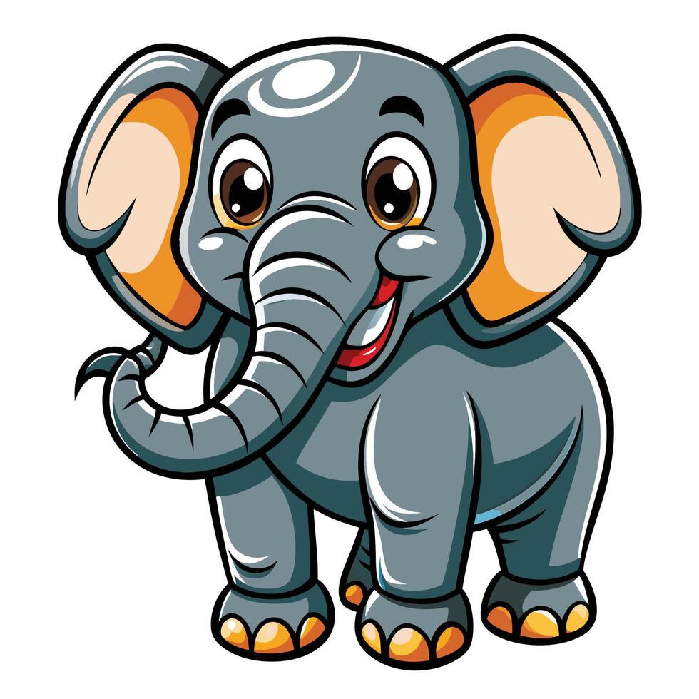 cartoon elephant illustration vector