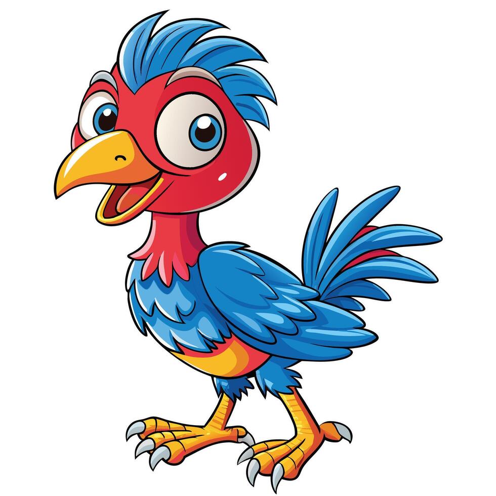 cartoon bird art vector