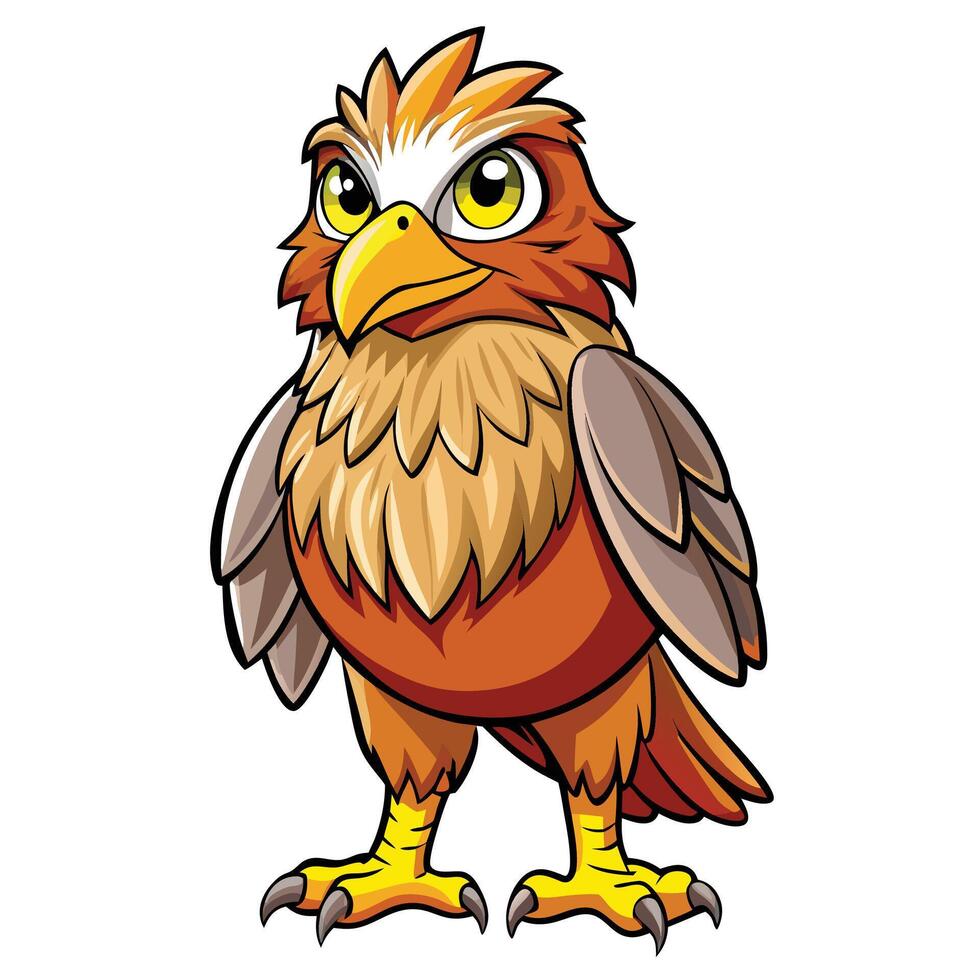 cartoon eagle illustration vector