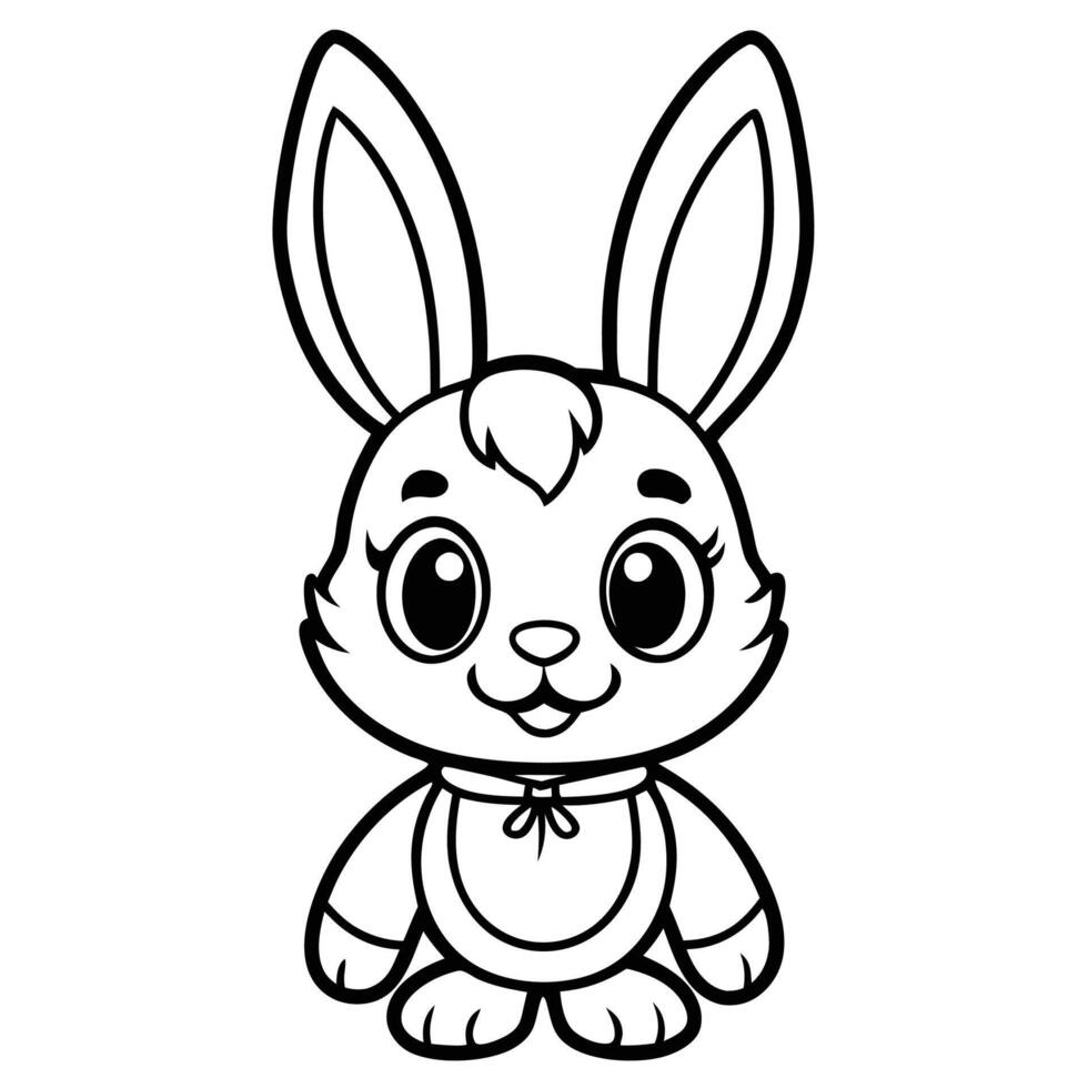 easter bunny coloring pages for kids vector