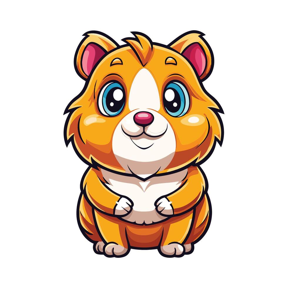 cute hamster illustration vector