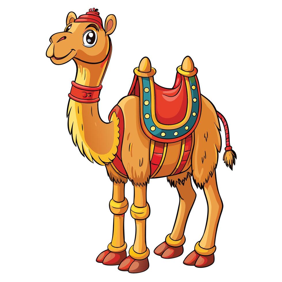 cartoon camel art vector