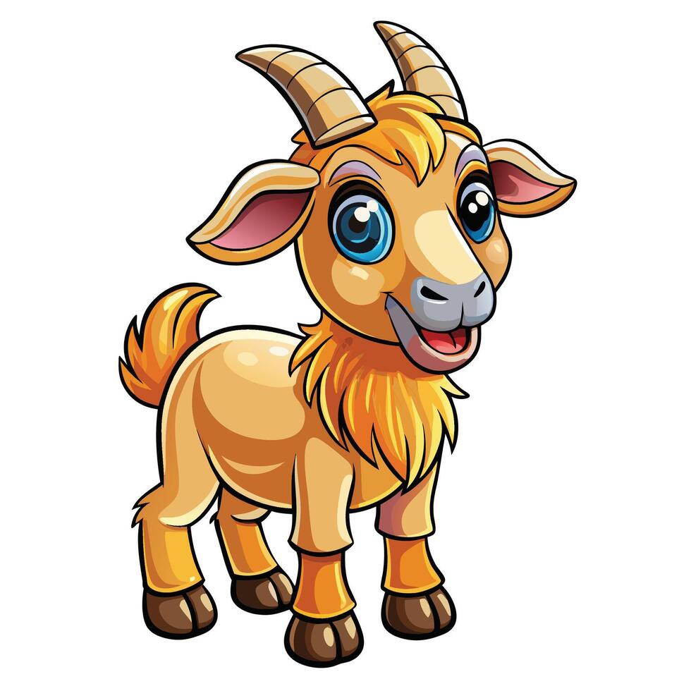 goat cartoon illustration vector