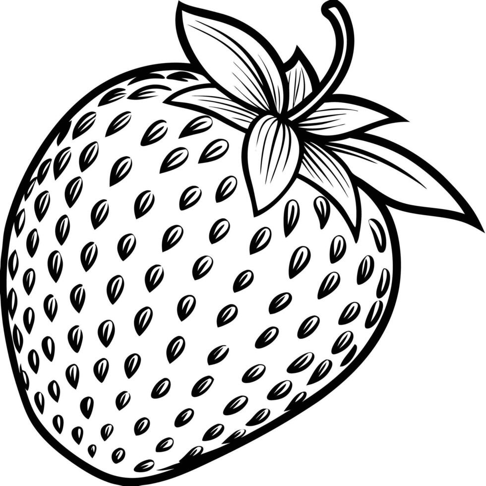 strawberry coloring pages free printable coloring pages vector