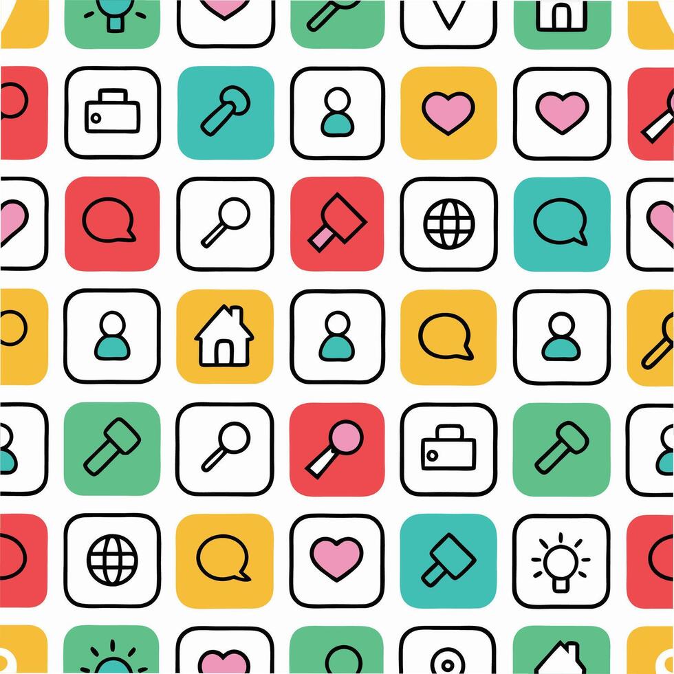 a colorful set of icons and icons on a white background vector