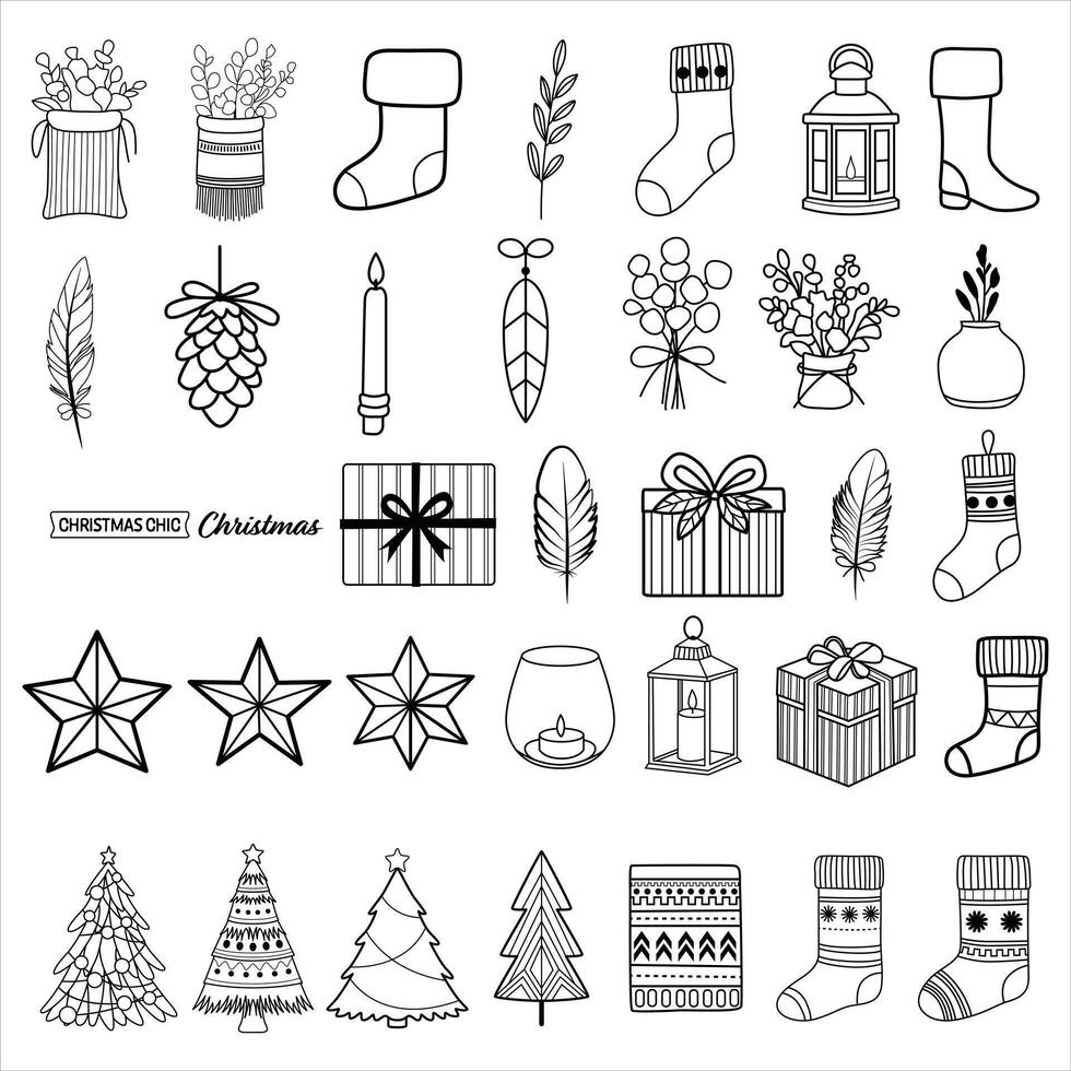 Set of Bohemian Cafe Elements vector