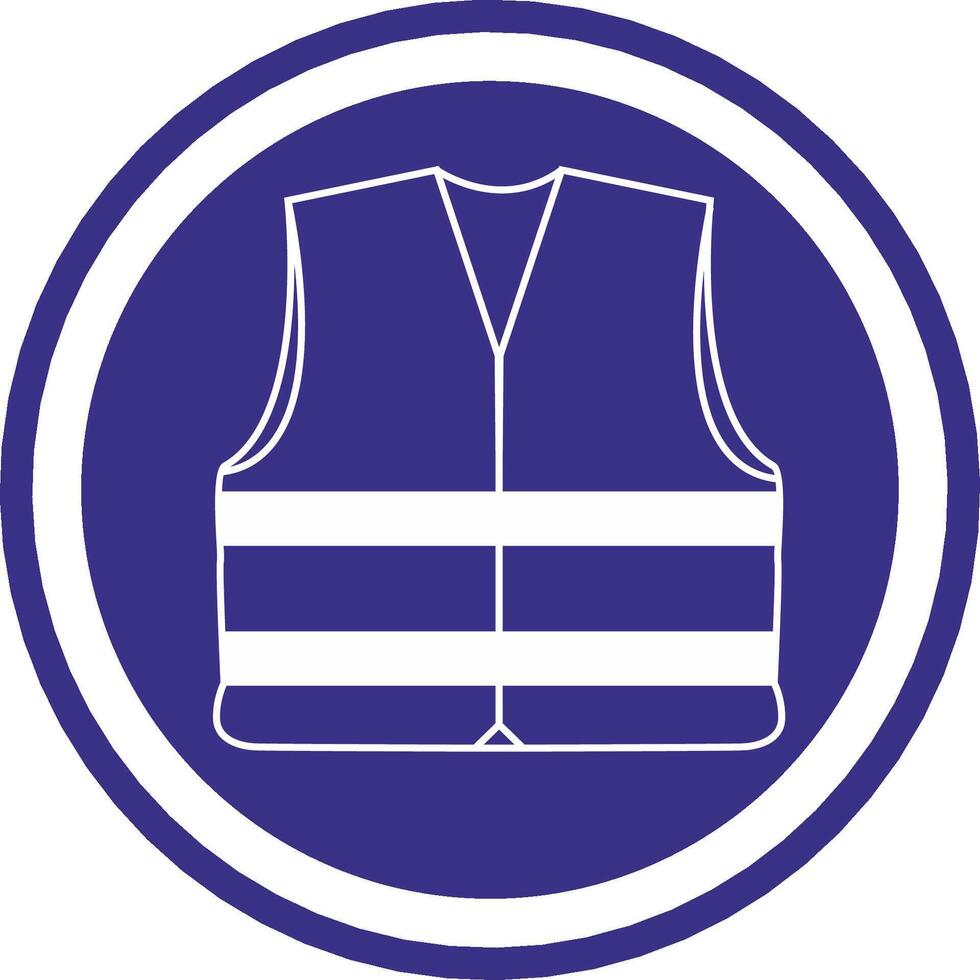 sign with a symbol indicating that it is mandatory to wear a jacket at work or a regulatory suit vector