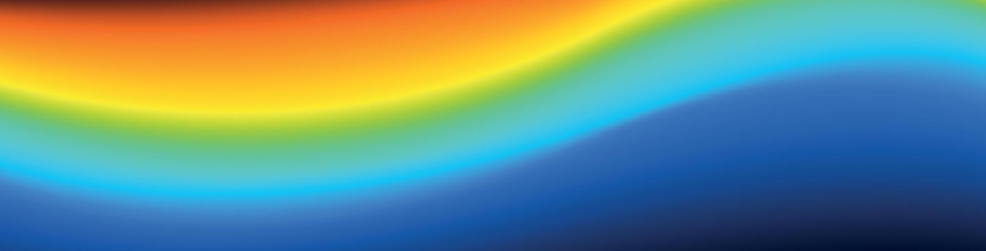 Vibrant gradient background with rainbow colors and soft mesh effects blending blue, pink, and green for an abstract banner isolated on white background vector