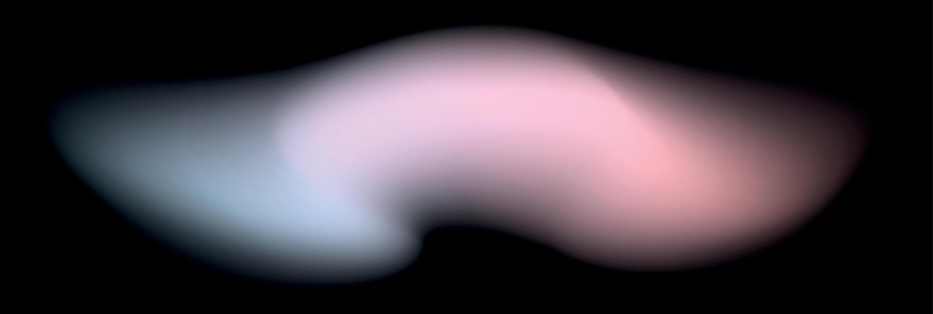 Aurora gradient background with soft light and glowing blur featuring abstract borealis shape in pastel tones isolated on white background vector