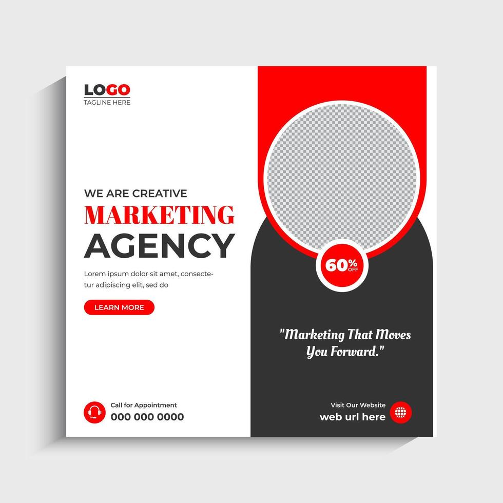 Modern Digital Marketing social media post vector