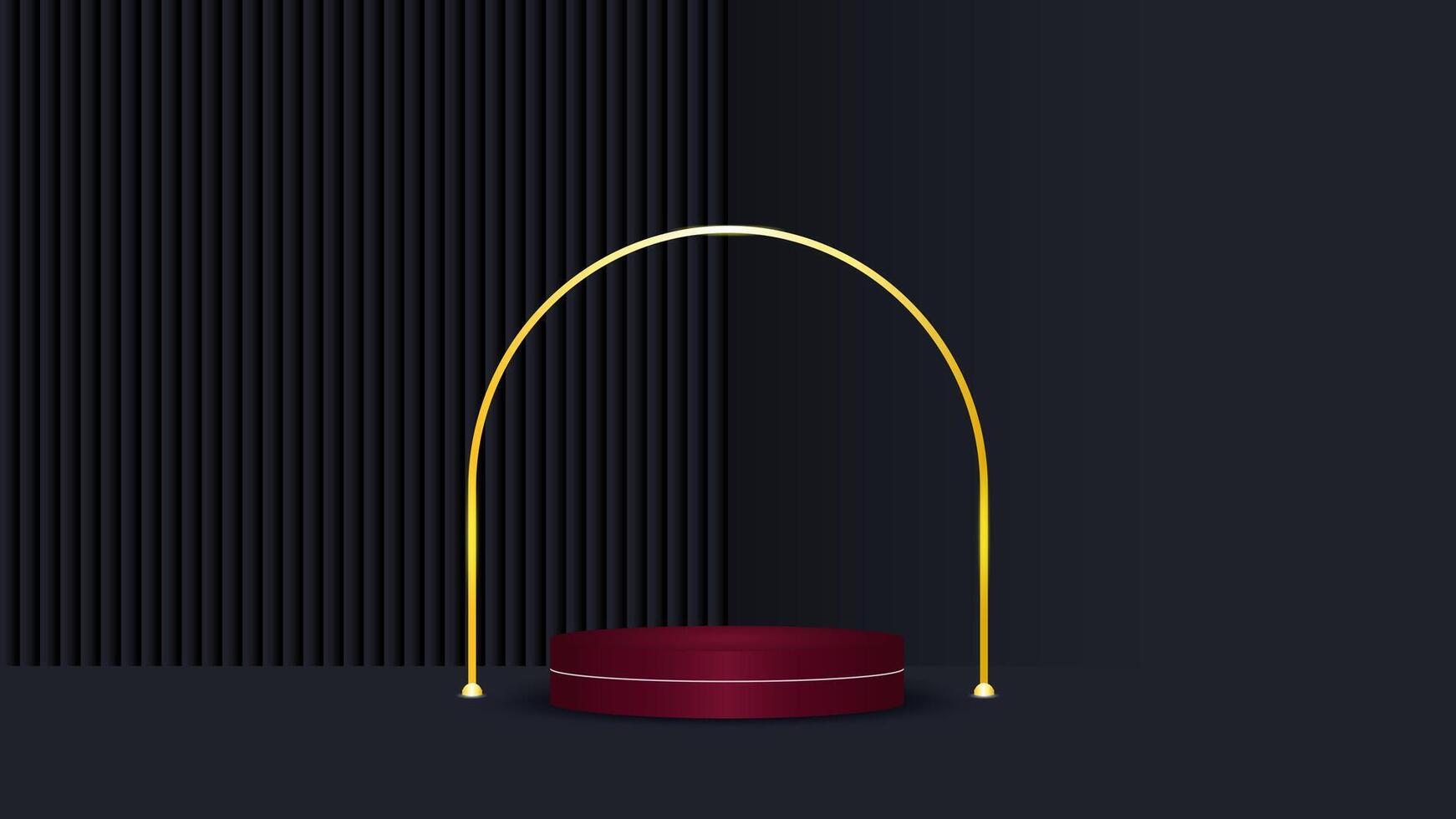 A red box with a gold handle on a black background vector