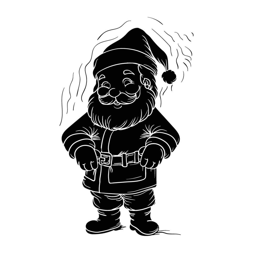 Santa claus hand drawing vector