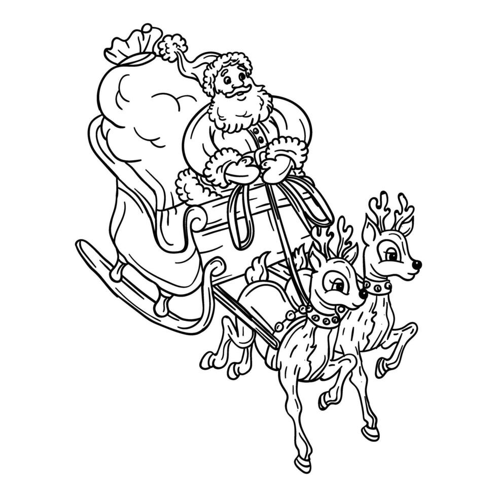 Santa hand drawing vector