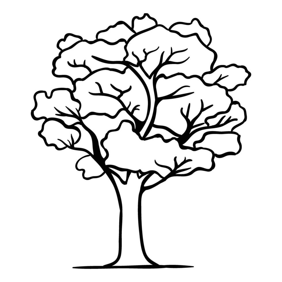 Tree hand drawing vector