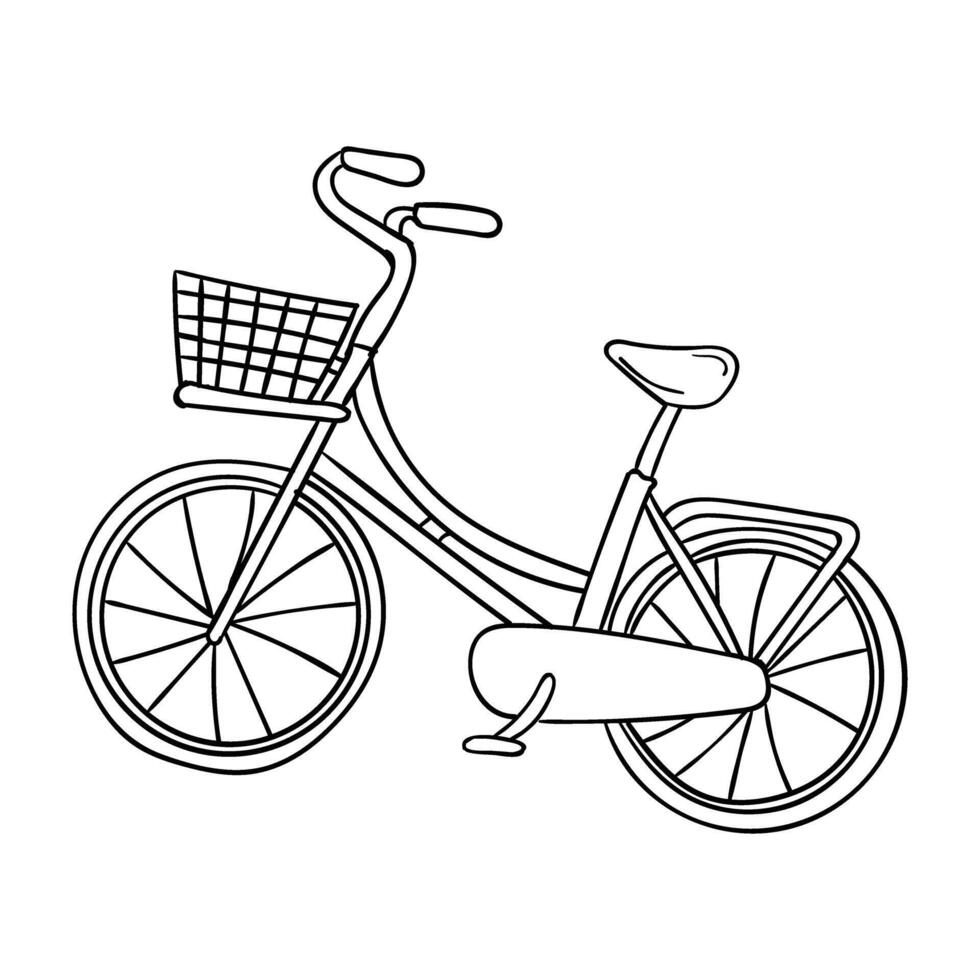 bicycle hand drawing vector