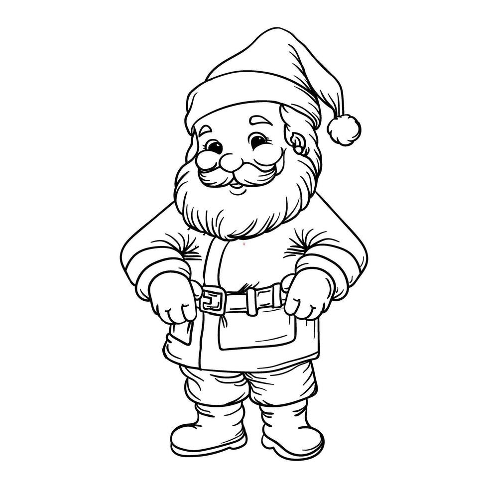 Santa claus hand drawing vector