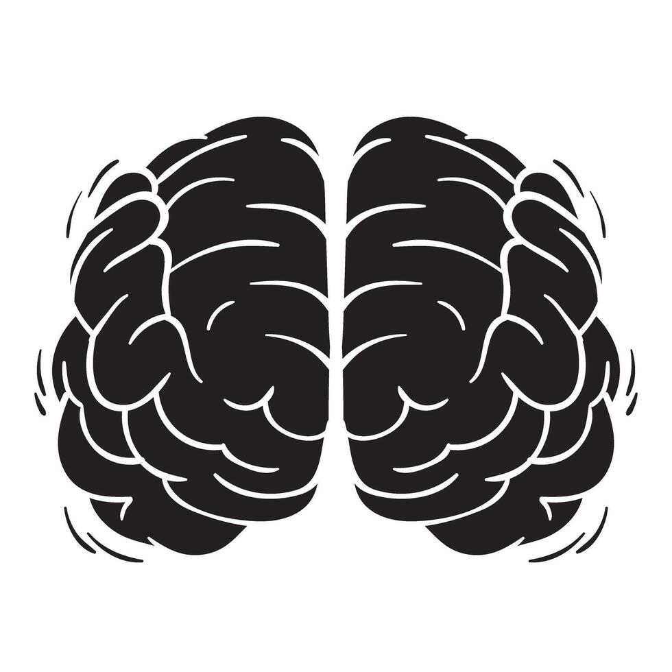 Brain hand drawing vector