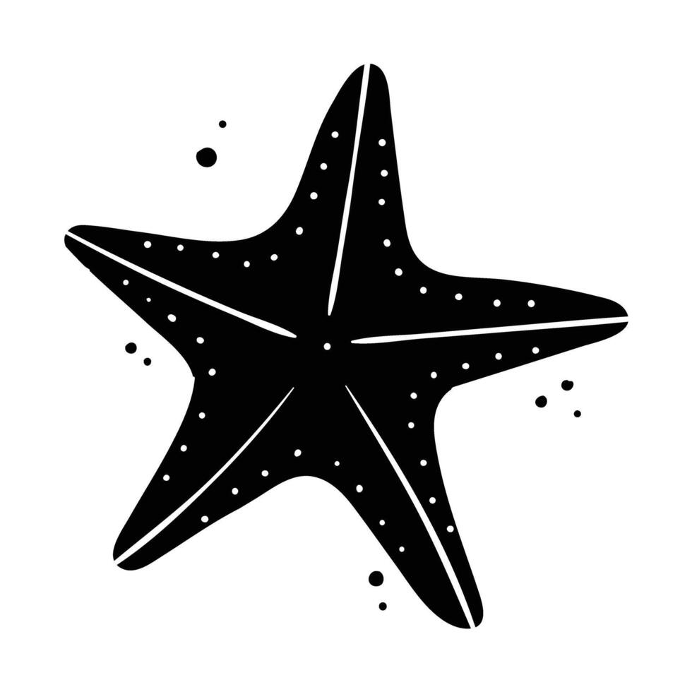 Star fish hand drawing vector