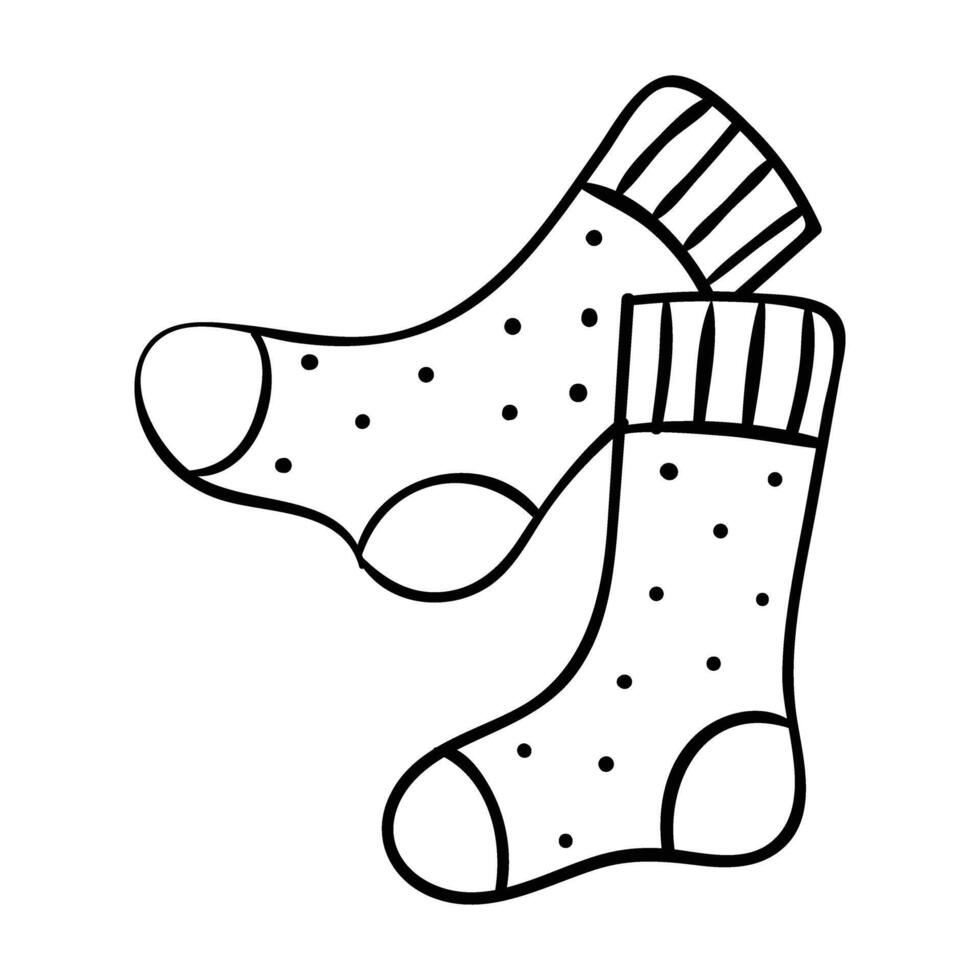 socks hand drawing vector