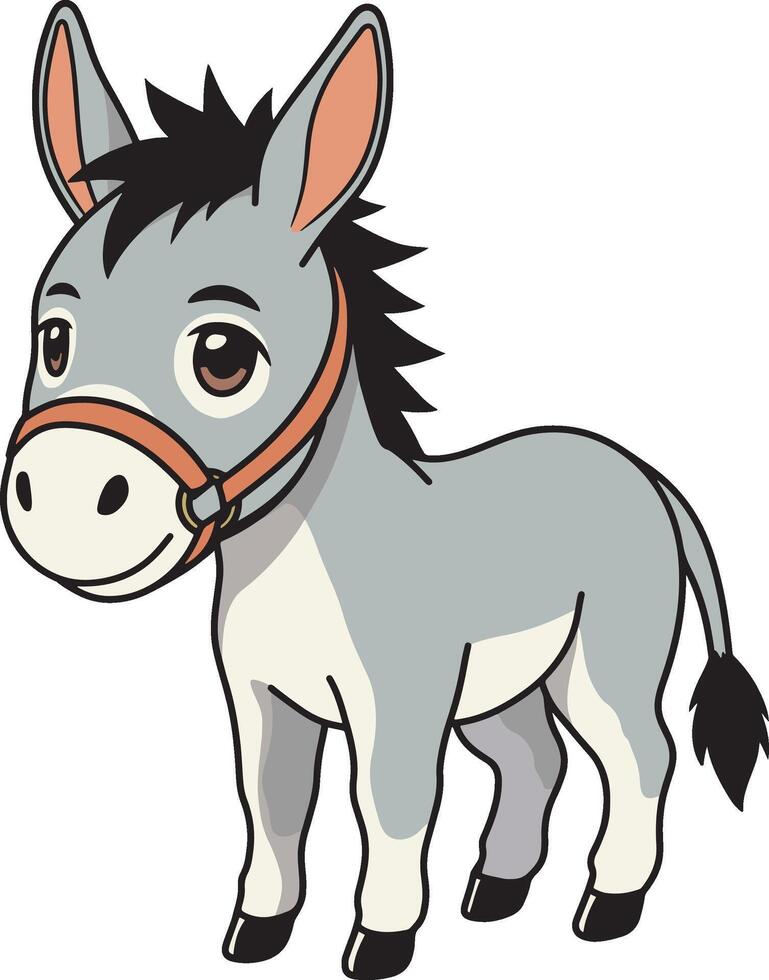 Cute little donkey design art vector