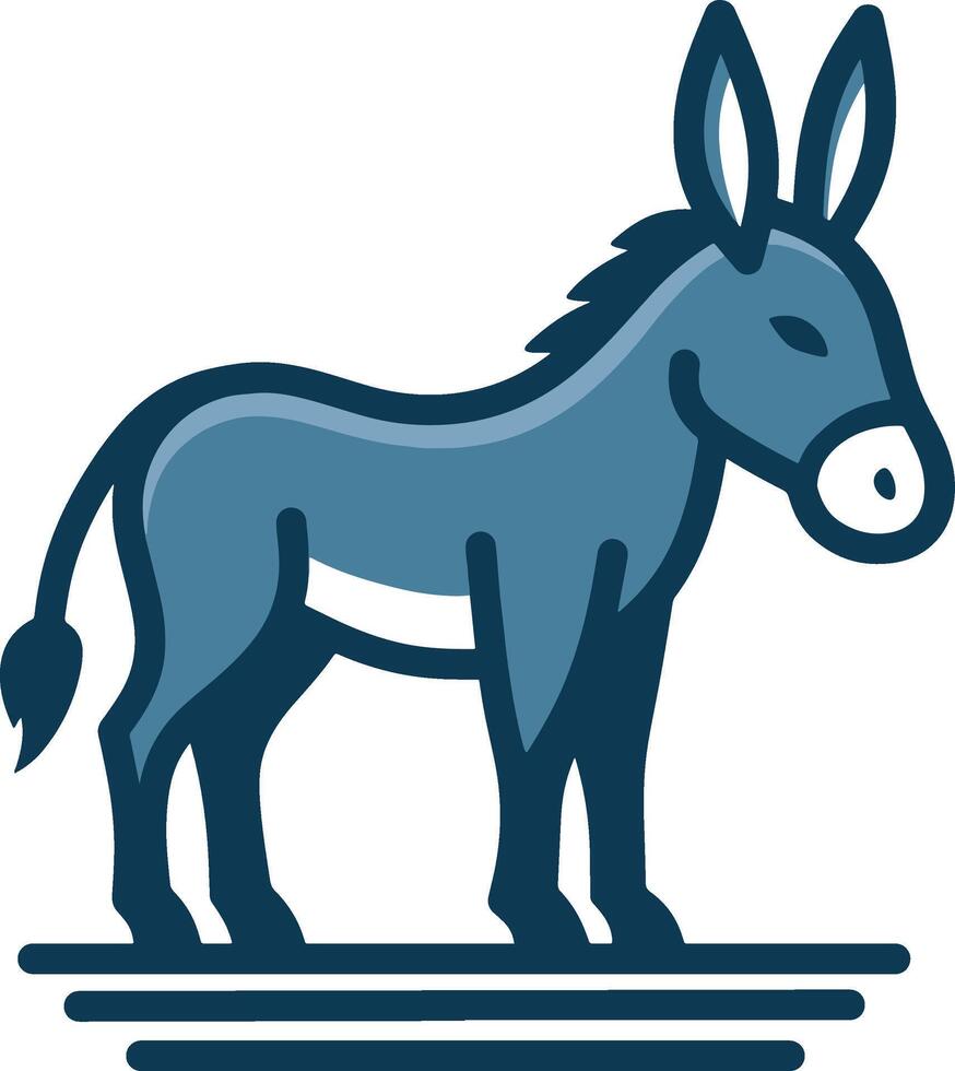 Simple donkey logo design illustration vector