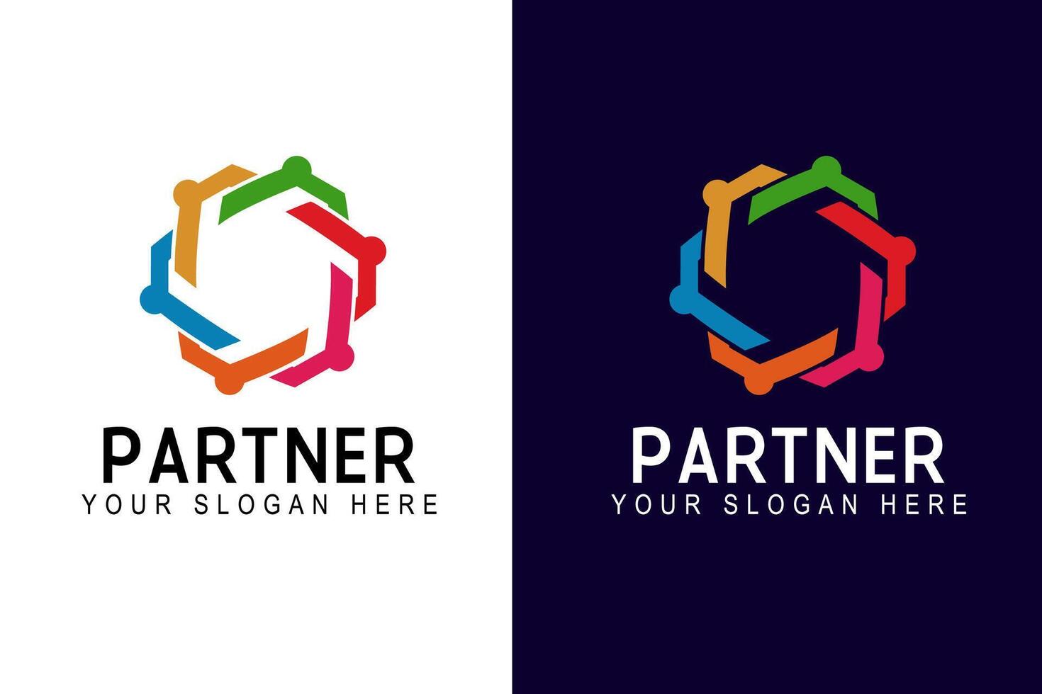 Unity Logo Illustration. Collaborative, Teamwork, Together. vector