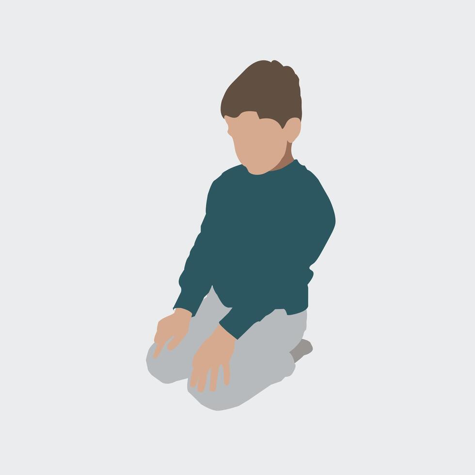 Muslim Boy Prayer vector