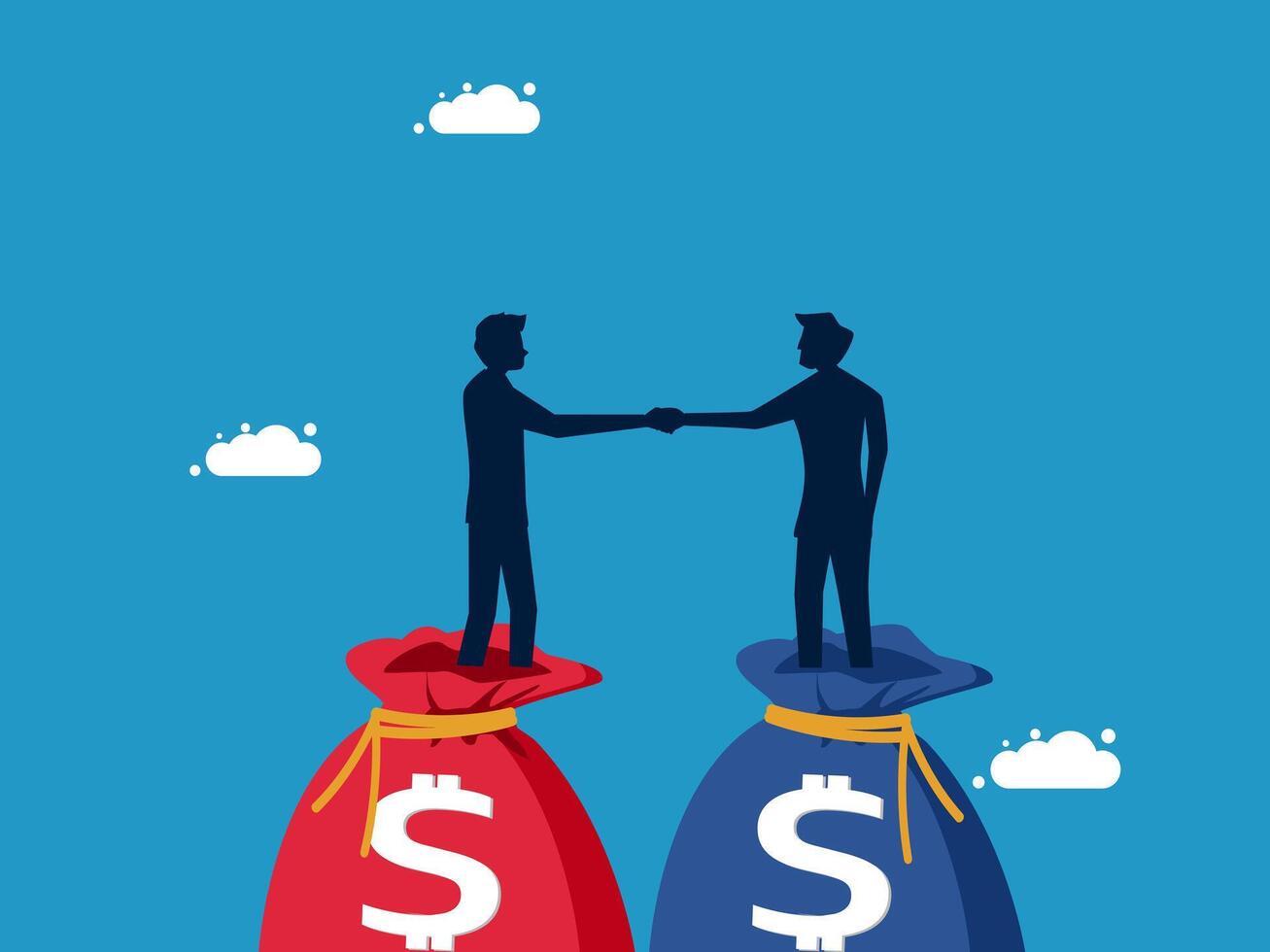 Businessmen agree on benefits vector