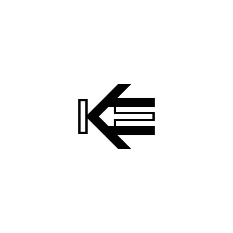 Alphabet Initials logo KE, EK, k and e vector
