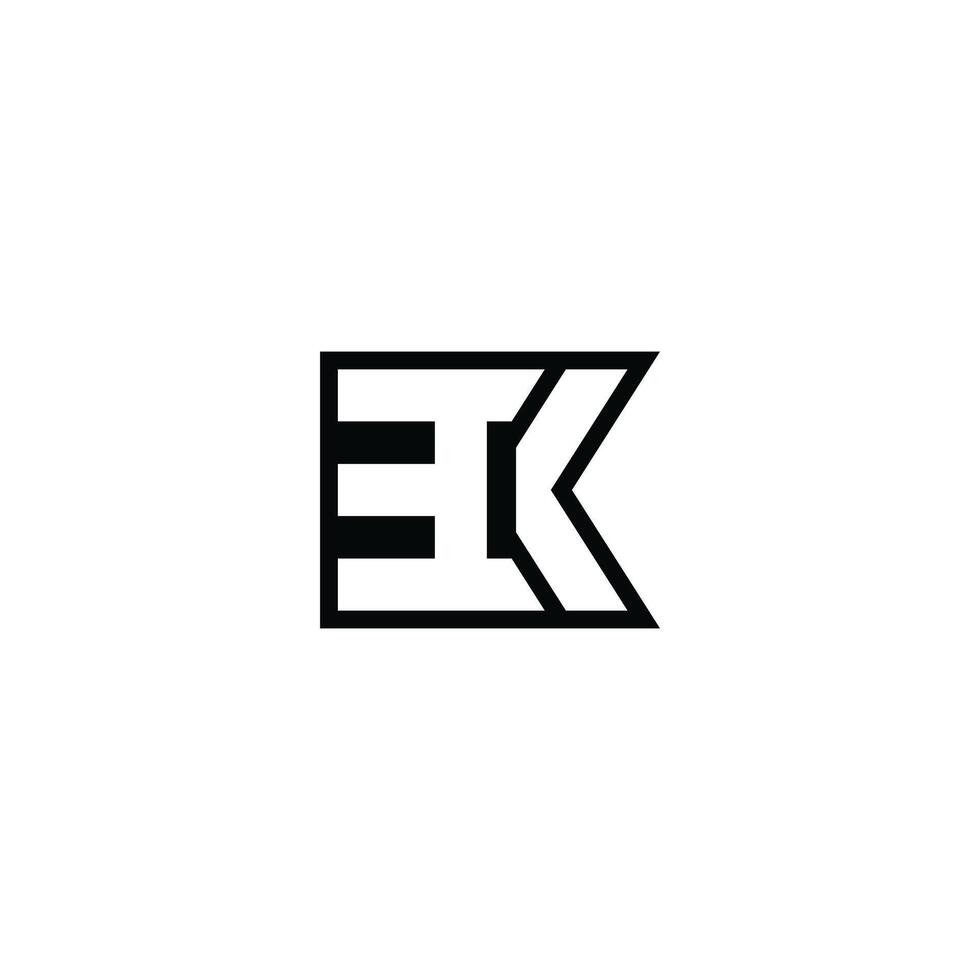 EK, KE, Abstract initial monogram letter alphabet logo design vector