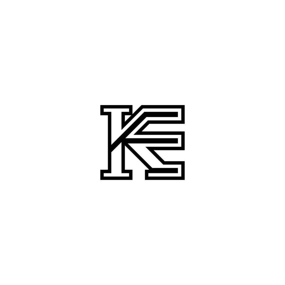 Simple and Modern KE Letter Logo for Business Branding vector