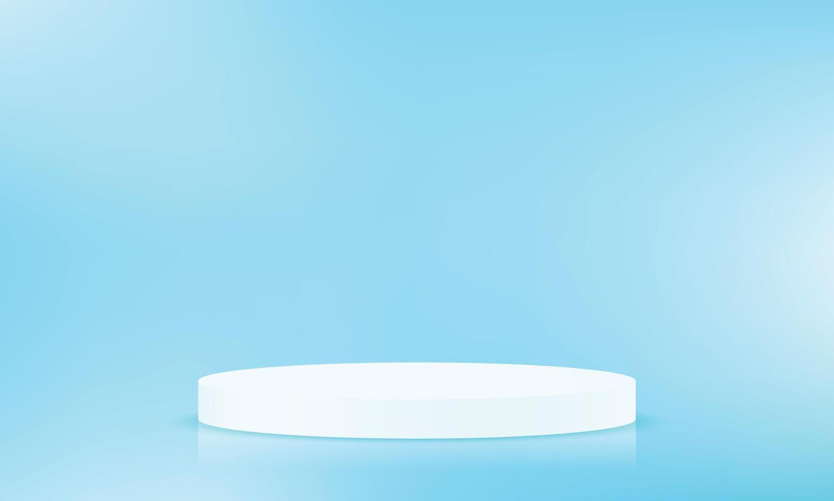 Blue background 3d with white podium. 3D abstract studio room with pedestal podium. Space for selling products on the website. illustration. vector
