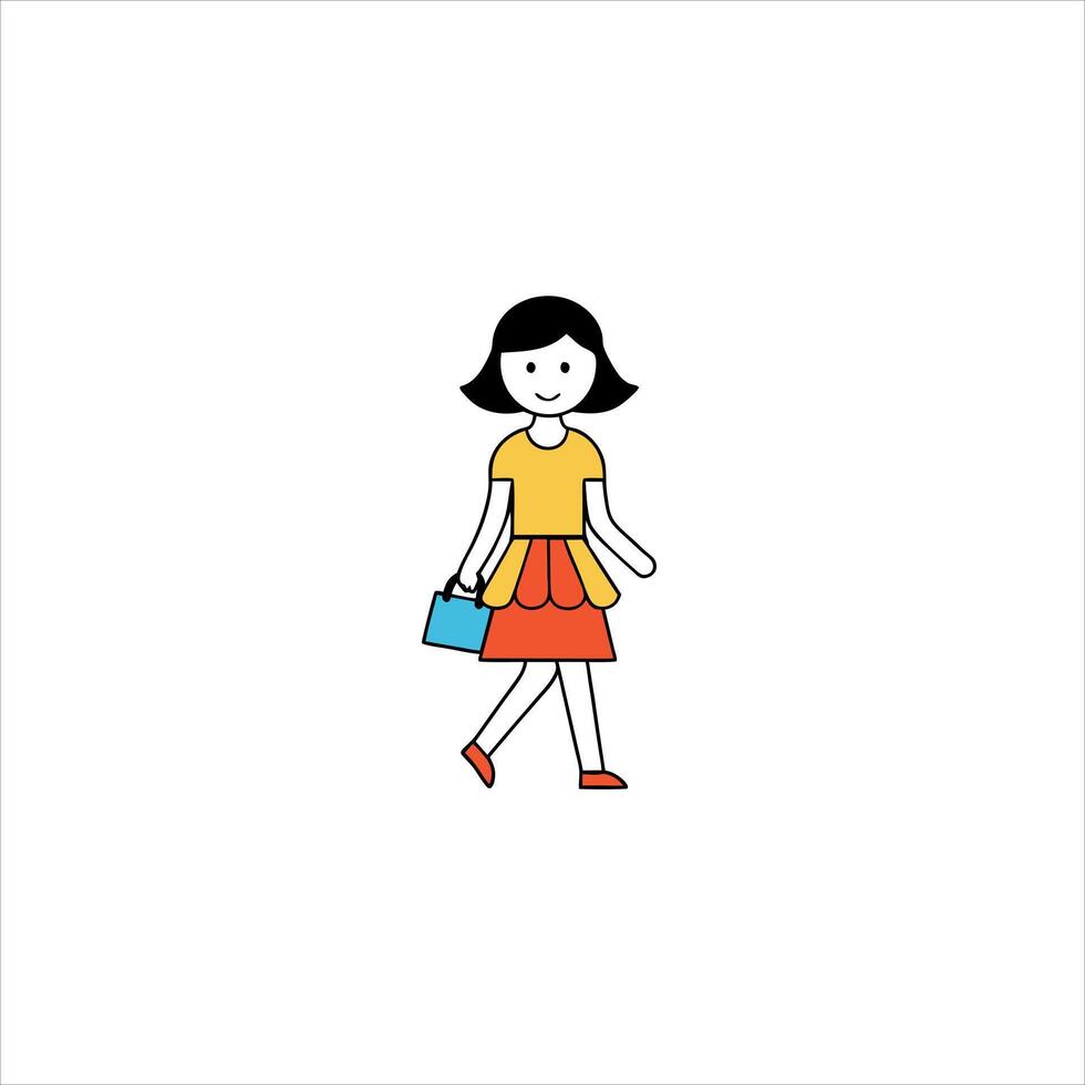 a kid wearing a floral dress vector