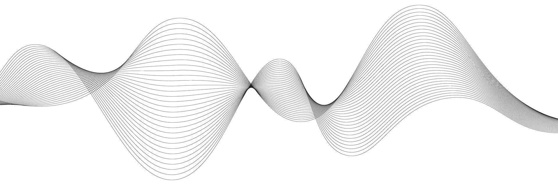 Elegant abstract smooth lines gray wave. Abstract background with business lines vector