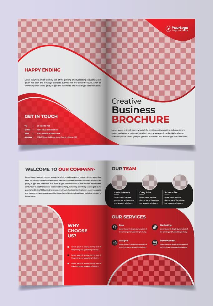 Creative Bifold Brochure Design Template vector
