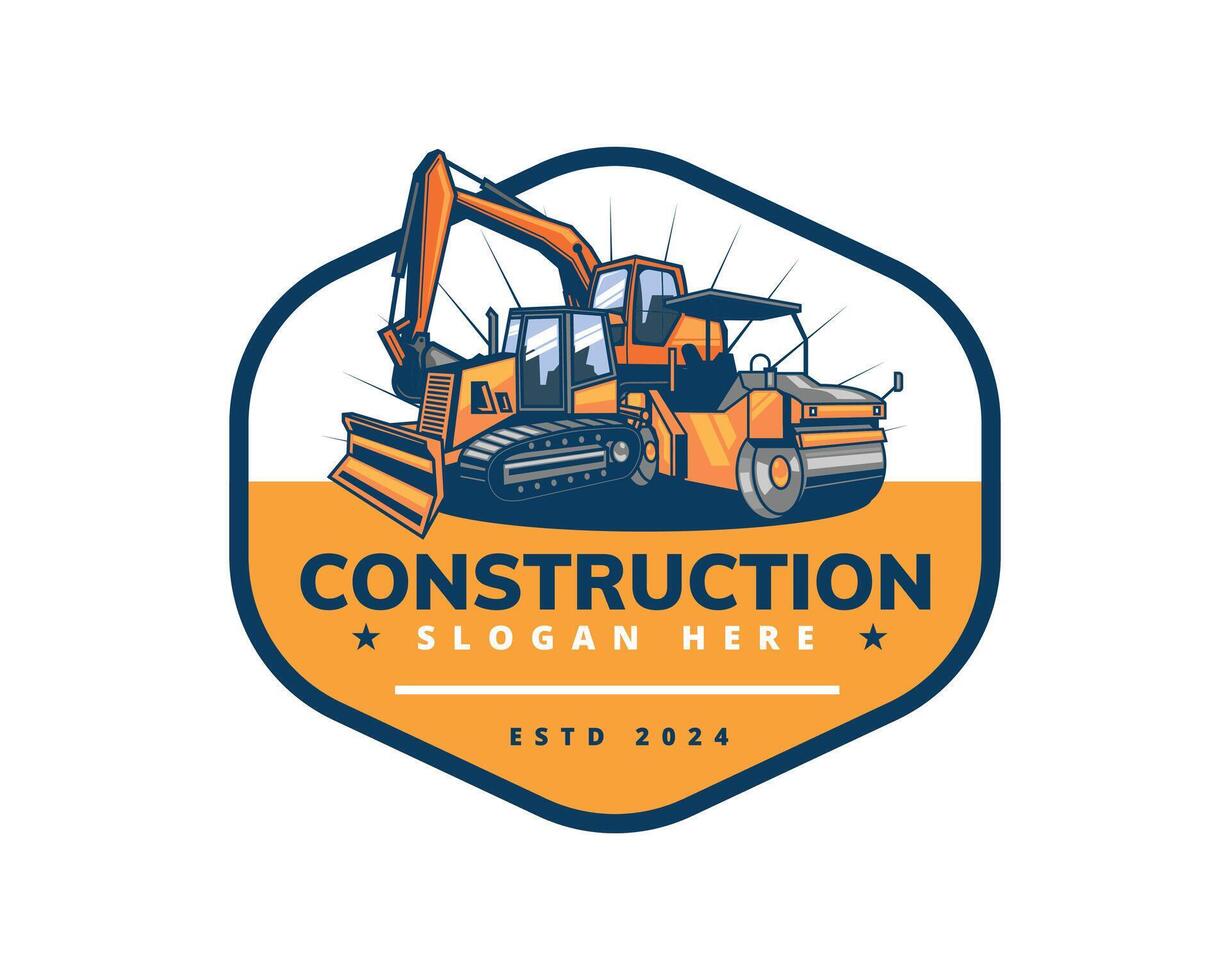 contruction badge isolated design vector