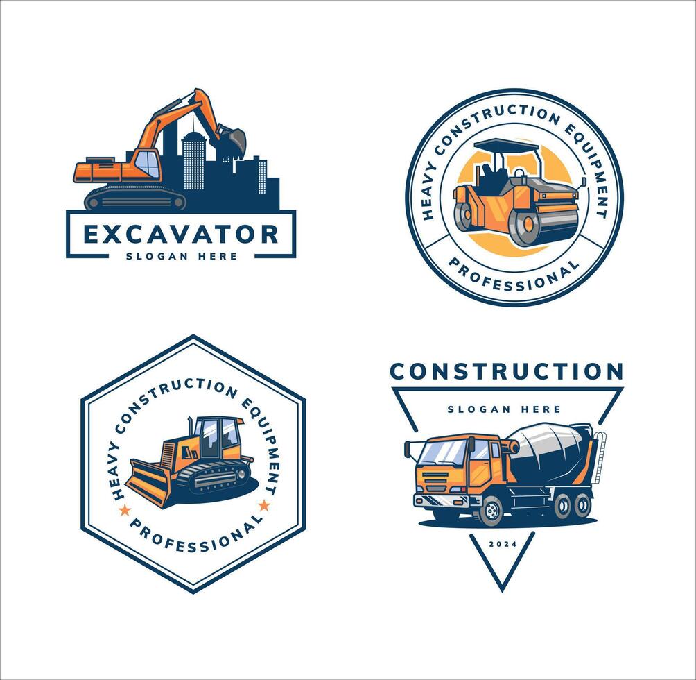contruction logo set vector