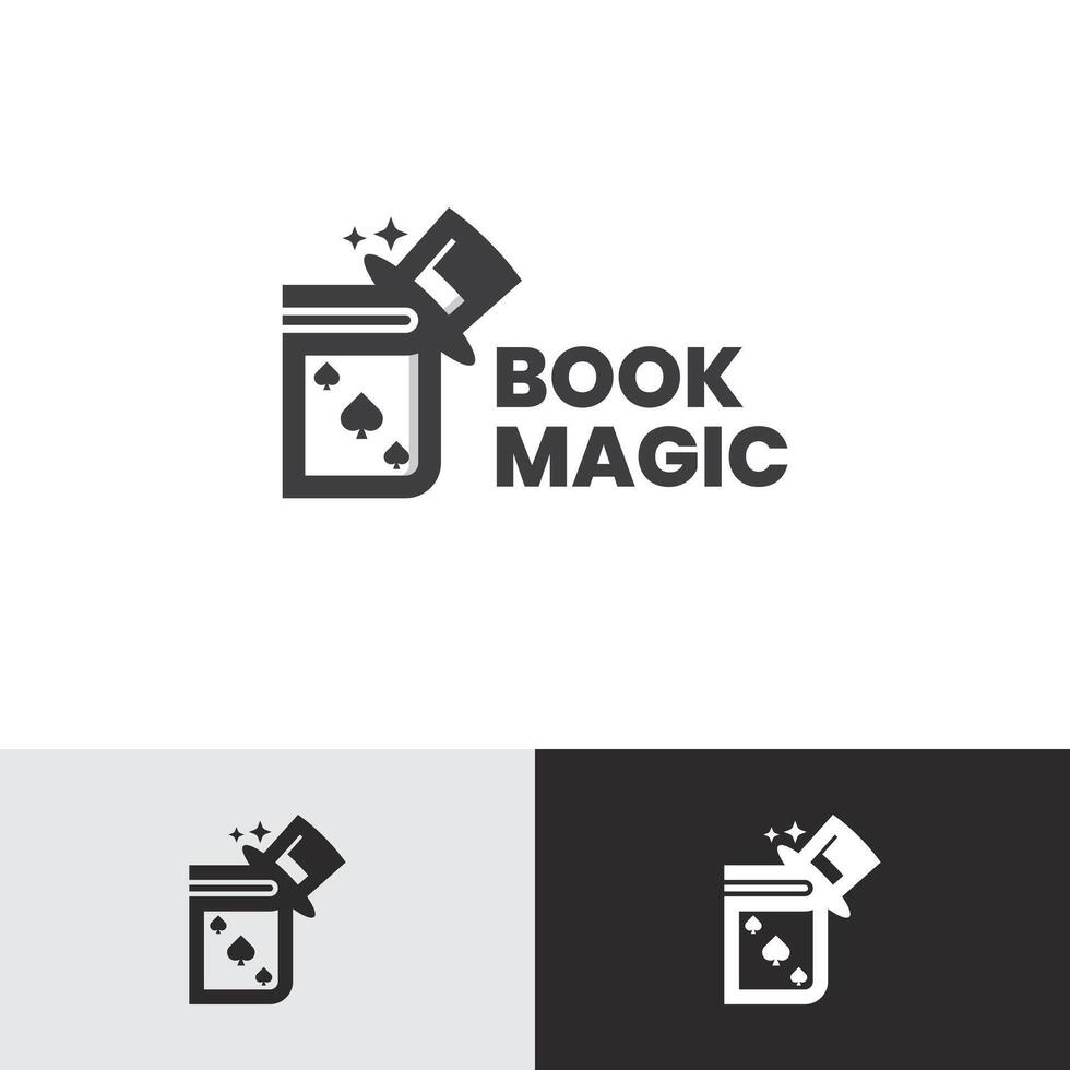 book magic logo design vector
