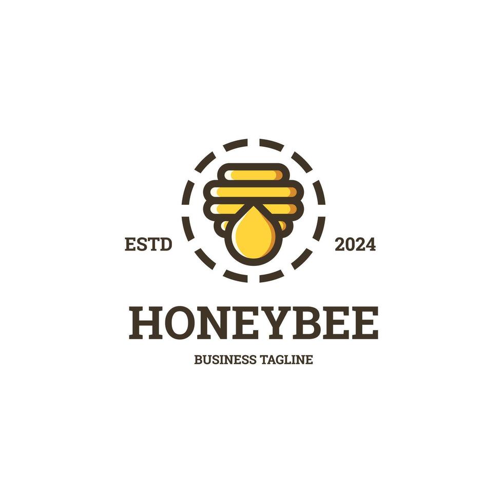 honey drop logo design vector