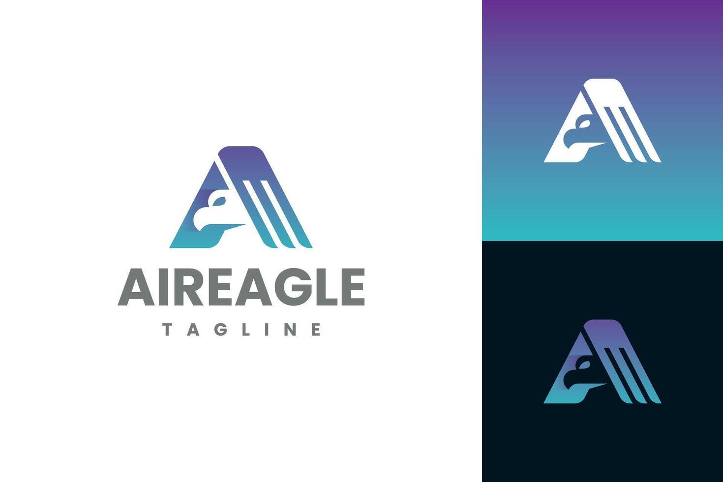 eagle a letter logo design vector