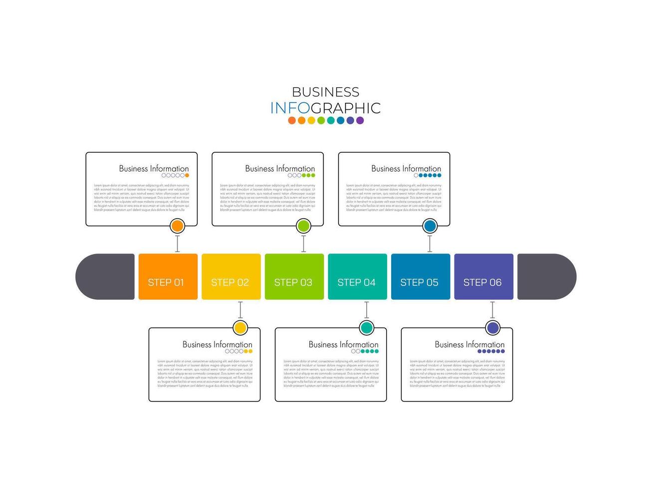 Minimal infographic can be used for workflow layout, diagram, number options, web design. Infographic business concept with 6 option, parts, steps or processes. Abstract background vector