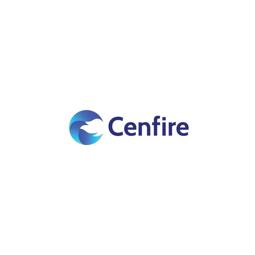 C letter and fire icon modern logo vector