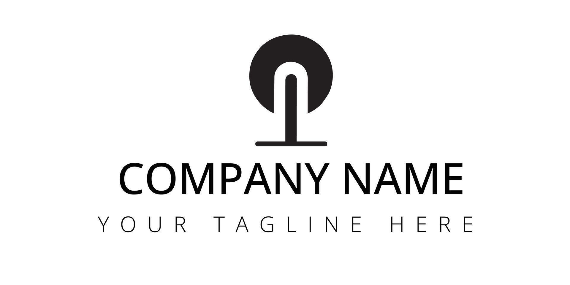 Modern Minimalist Logo Design Featuring a Stylized Tree vector