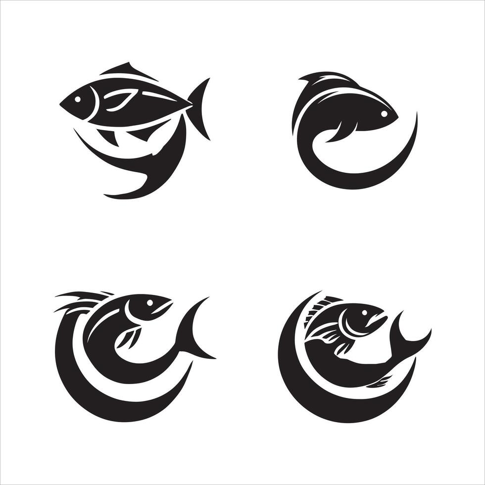 Underwater Silhouette Collection vector