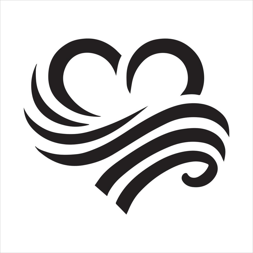 Heart Design Featuring Wave Patterns vector