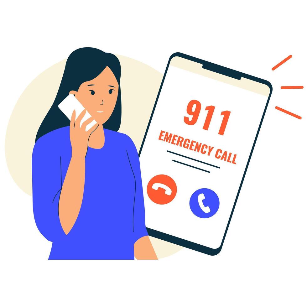 Emergency call concept illustration vector