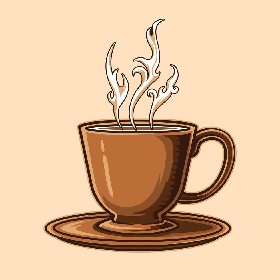 Coffee illustration for baverage menu template vector