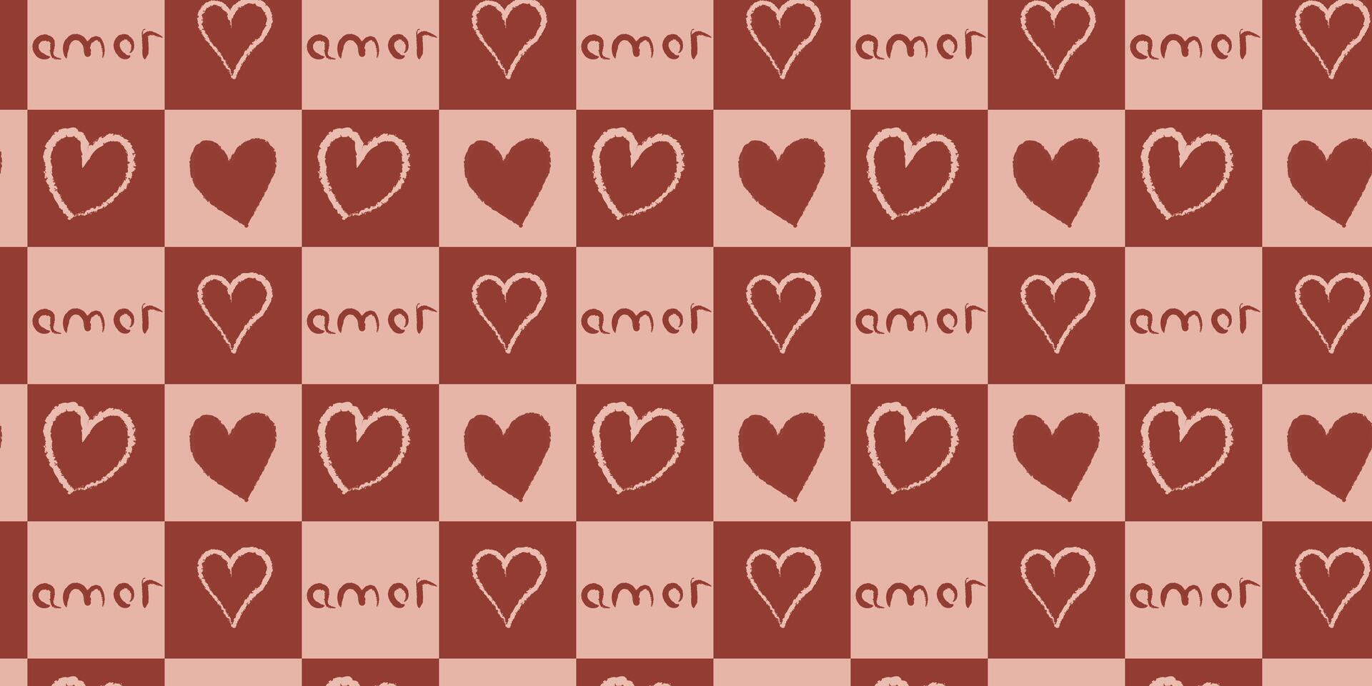 Seamless pattern Valentine's Day with hearts.Geometric Template holiday illustration.Design for card,postcard,poster,print,banner.Great for textiles, wallpaper-surface design vector