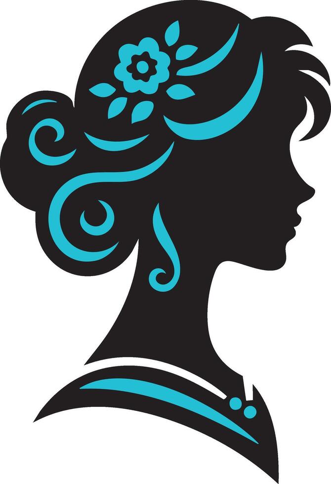 Romantic Victorian Cameo Silhouette for Gift Items vector